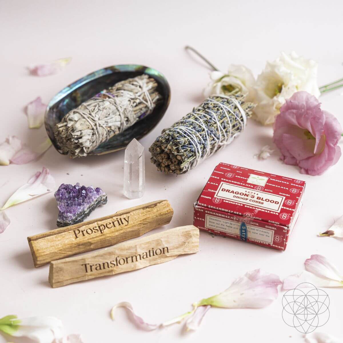 Attract Abundance - Premium Manifestation Smudge Kit (8 Pieces)